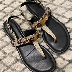 Coach Python Snake Print Sandals